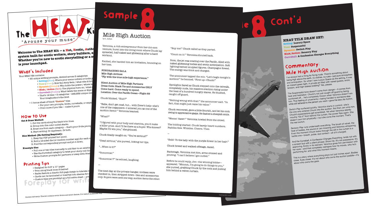 preview-The HEAT Kit. Instructions, and a sample story with author commentary.